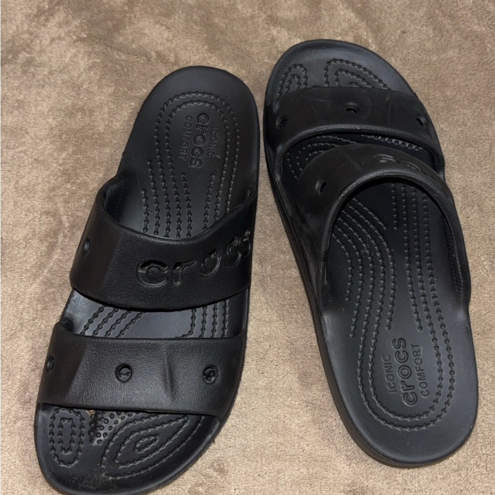 CROCS Black Slide Sandals